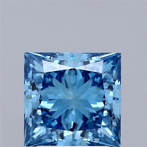 2.08 Ct. Fancy Vivid Blue Princess Lab Grown Diamond