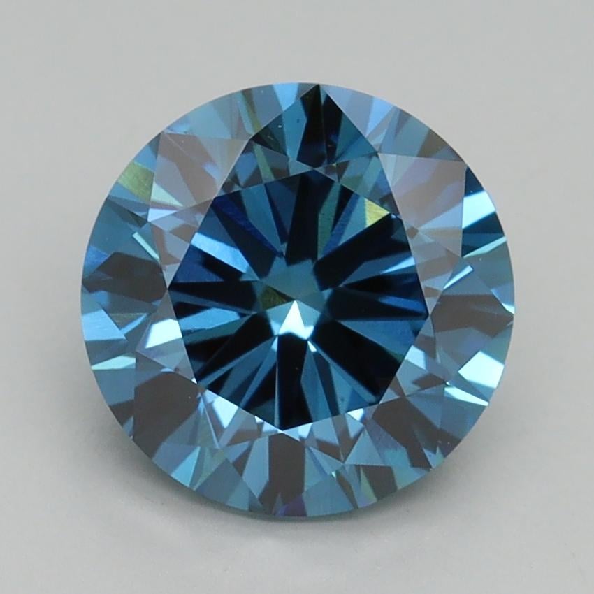 2.50 Ct. Fancy Vivid Blue Round Lab Grown Diamond