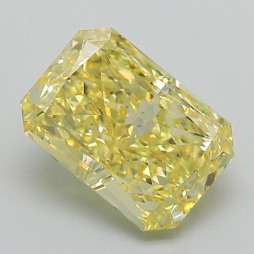 4.34 Ct. Fancy Vivid Yellow Radiant Lab Grown Diamond