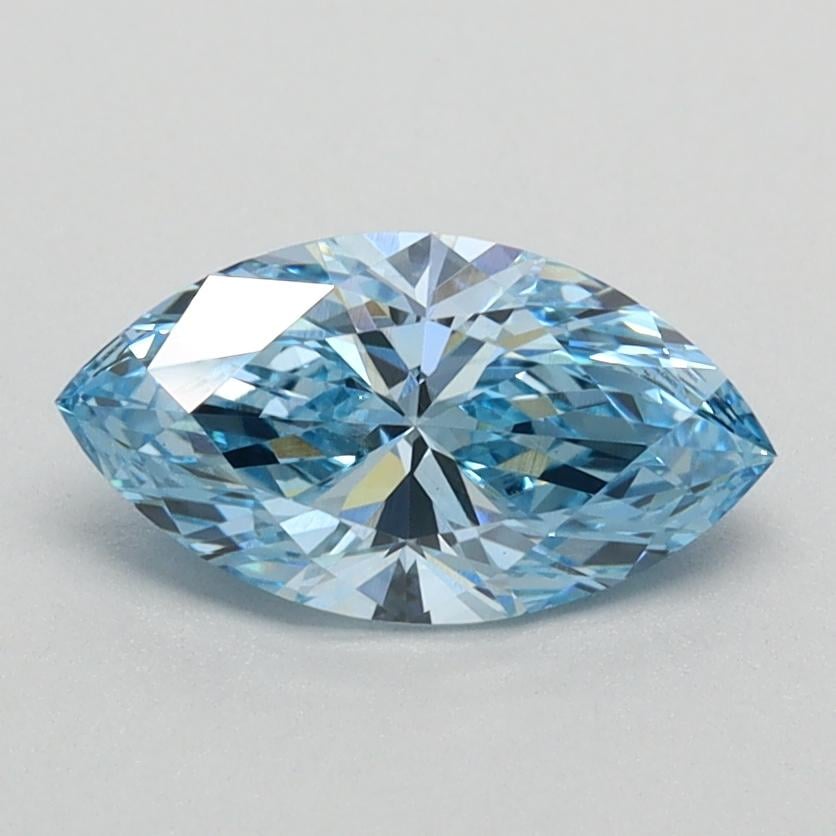 0.80 Ct. Fancy Vivid Blue Marquise Lab Grown Diamond