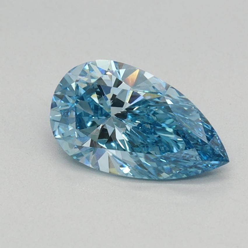 0.65 Ct. Fancy Vivid Blue Pear Lab Grown Diamond