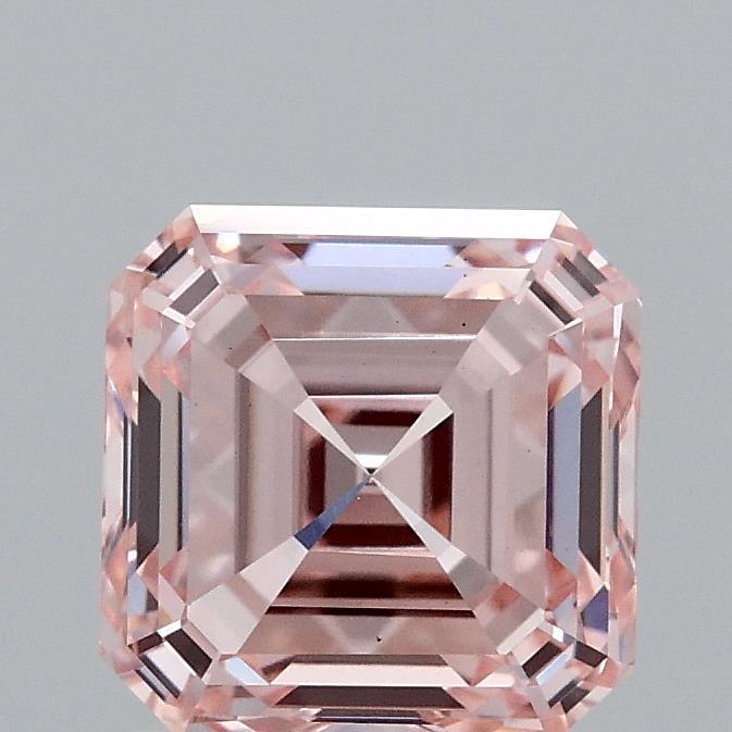 1.92 Ct. Fancy Intense Pink Asscher Lab Grown Diamond