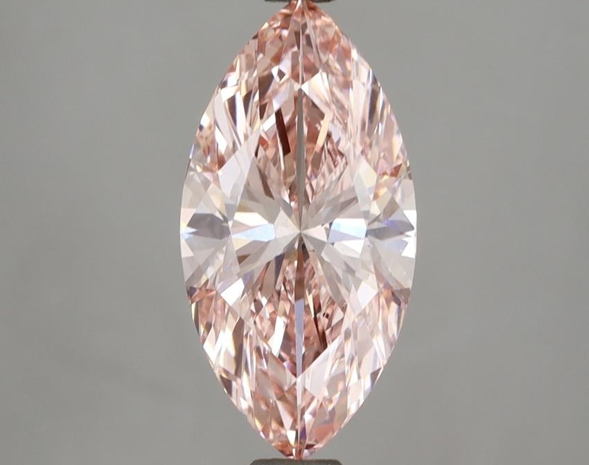2.55 Ct. Fancy Vivid Pink Marquise Lab Grown Diamond