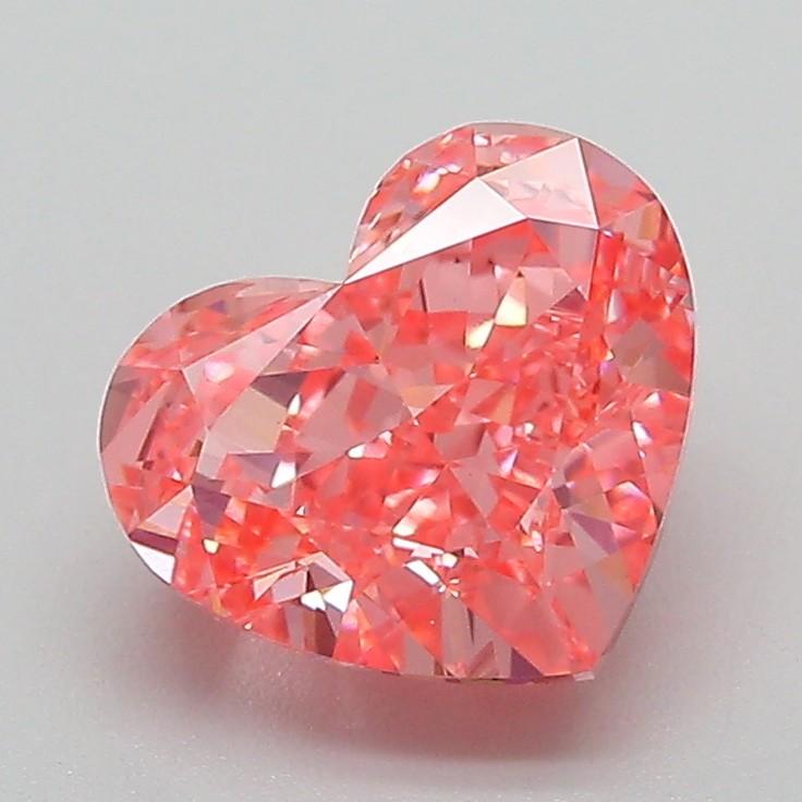 2.22 Ct. Fancy Vivid Pink Heart Lab Grown Diamond
