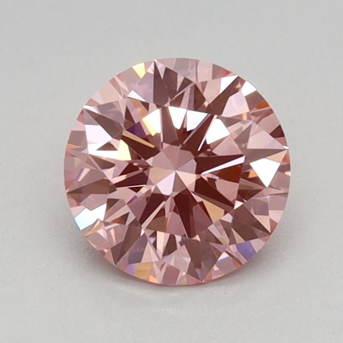 0.58 Ct. Fancy Vivid Pink Round Lab Grown Diamond