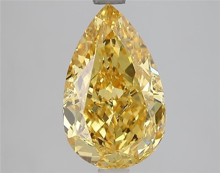3.04 Ct. Fancy Vivid Yellow Yellow Pear Lab Grown Diamond