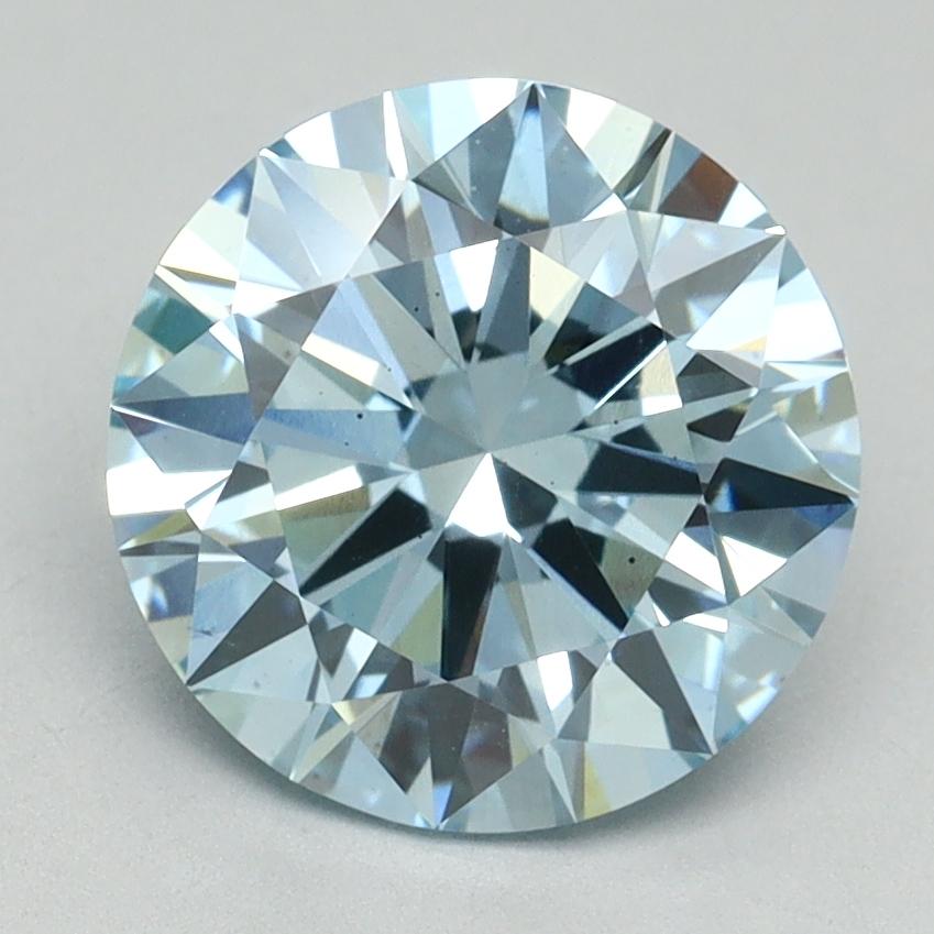 2.80 Ct. Fancy Vivid Blue Round Lab Grown Diamond