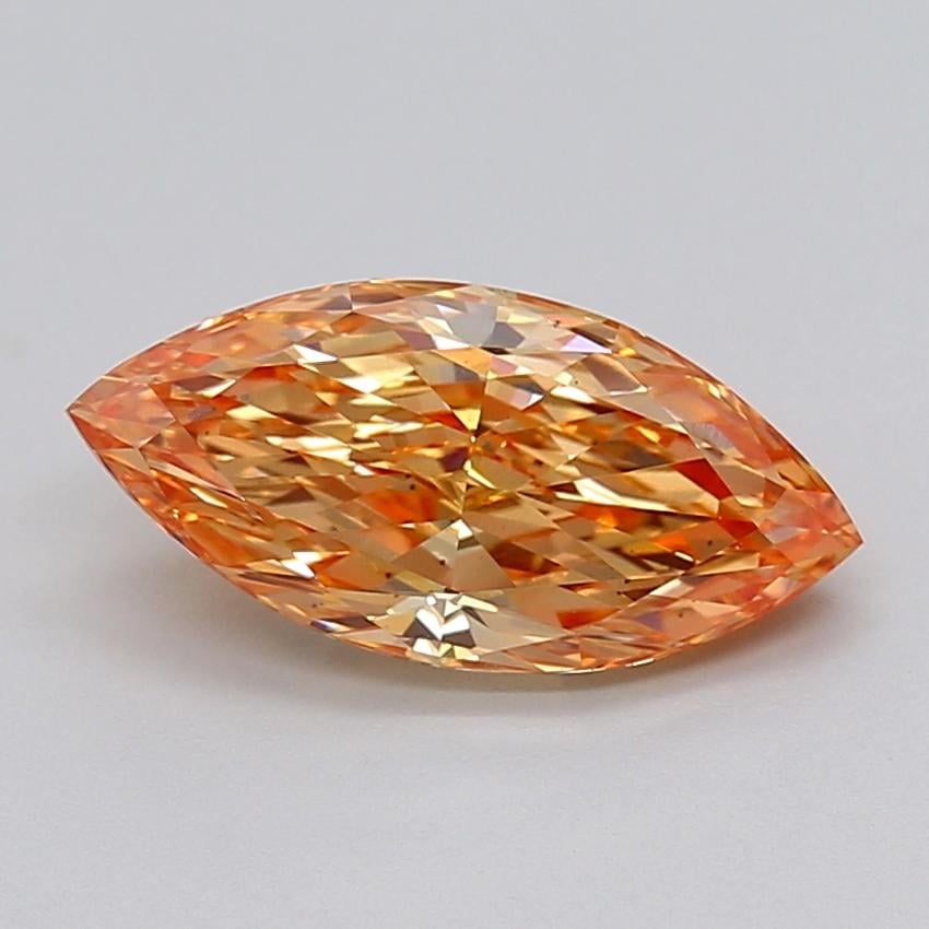 2.52 Ct. Fancy Intense Pinkish Orange Marquise Lab Grown Diamond
