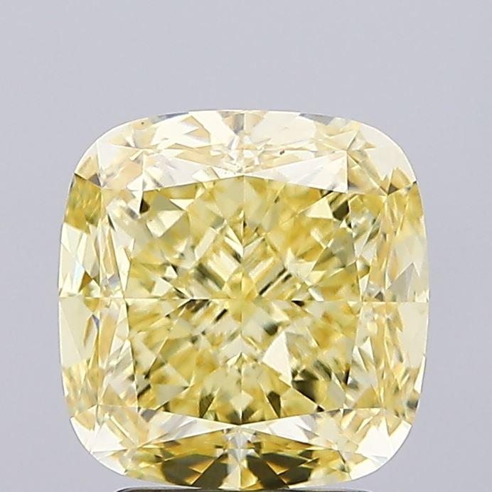 3.08 Ct. Fancy Intense Yellow Cushion Lab Grown Diamond