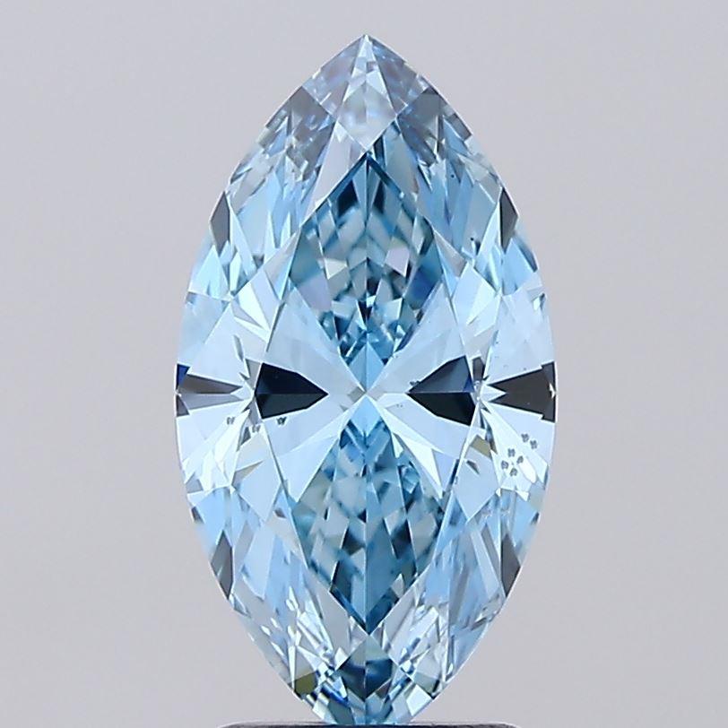 2.13 Ct. Fancy Vivid Blue Marquise Lab Grown Diamond