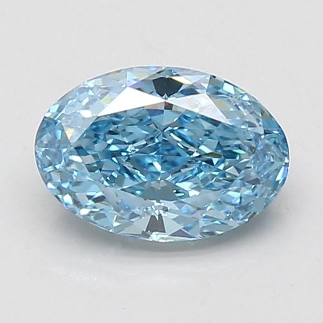 1.54 Ct. Fancy Vivid Blue Oval Lab Grown Diamond