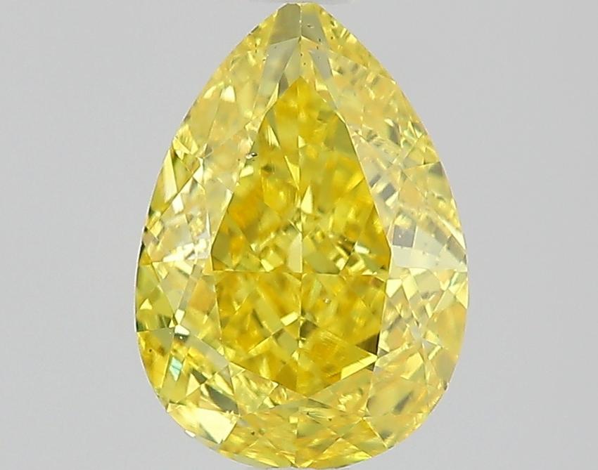 1.23 Ct. Fancy Intense Yellow Pear Lab Grown Diamond