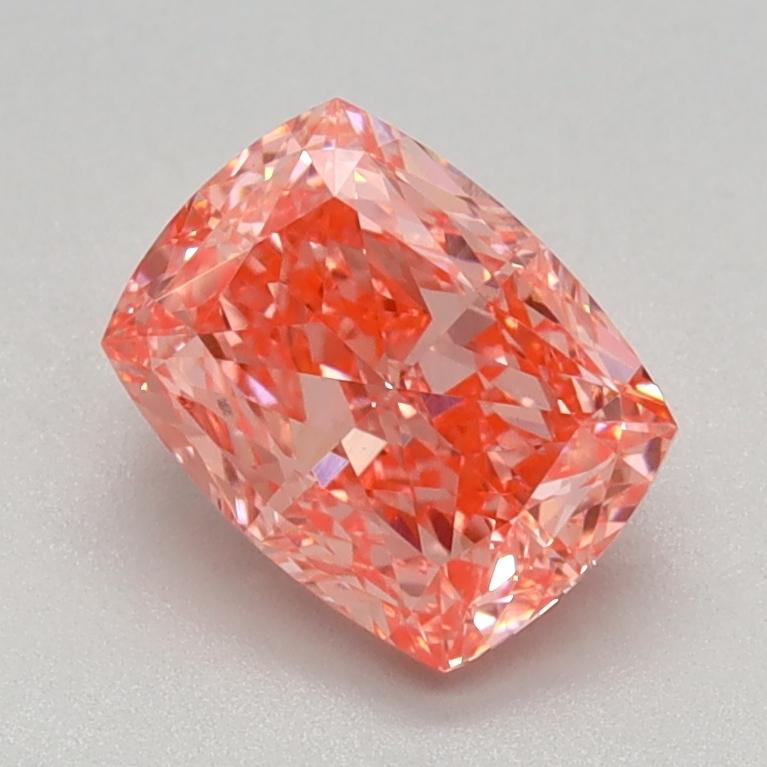 1.04 Ct. Fancy Vivid Pink Cushion Lab Grown Diamond
