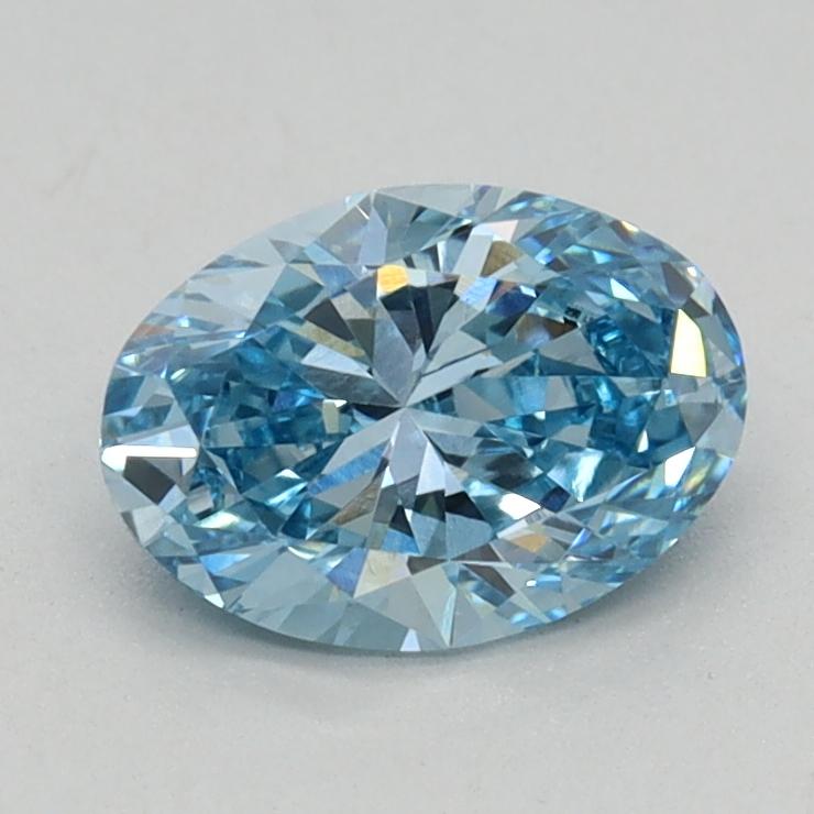 0.70 Ct. Fancy Vivid Blue Oval Lab Grown Diamond