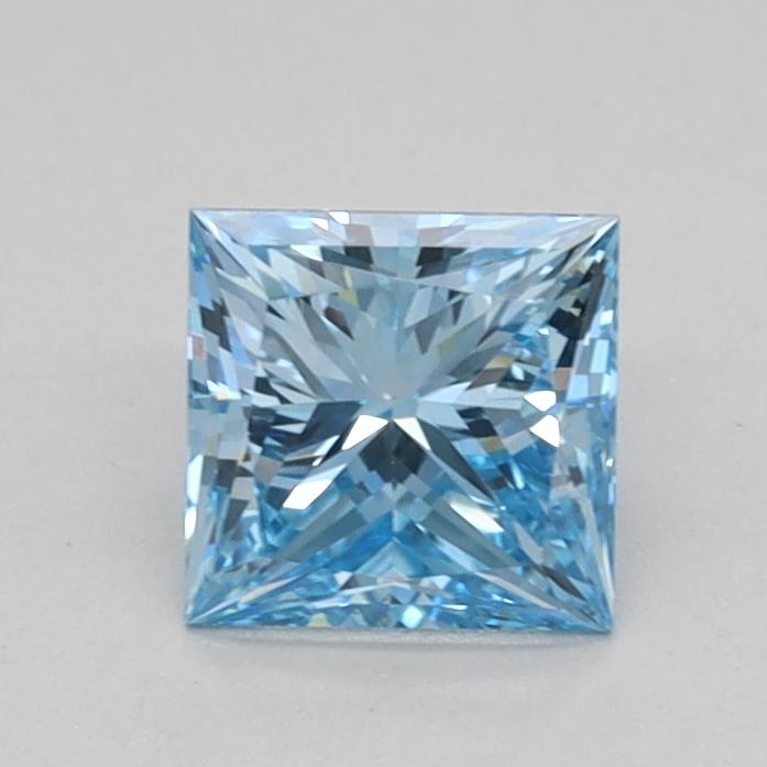 0.57 Ct. Fancy Vivid Blue Princess Lab Grown Diamond