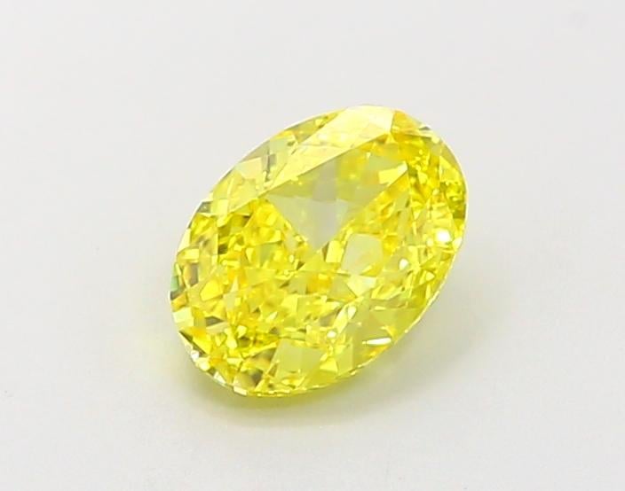 1.0 Ct. Fancy Vivid Yellow Oval Lab Grown Diamond