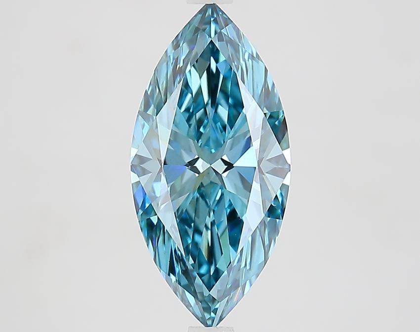 2.66 Ct. Fancy Vivid Blue Marquise Lab Grown Diamond