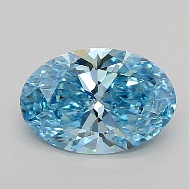 1.52 Ct. Fancy Vivid  Blue Oval Lab Grown Diamond