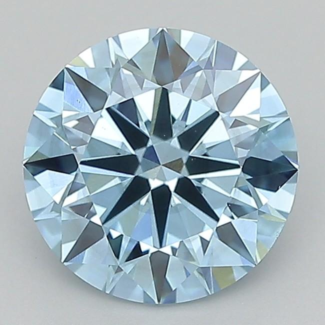 2.07 Ct. Fancy Vivid  Blue Round Lab Grown Diamond