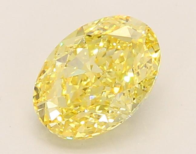 1.14 Ct. Fancy Vivid Yellow Oval Lab Grown Diamond