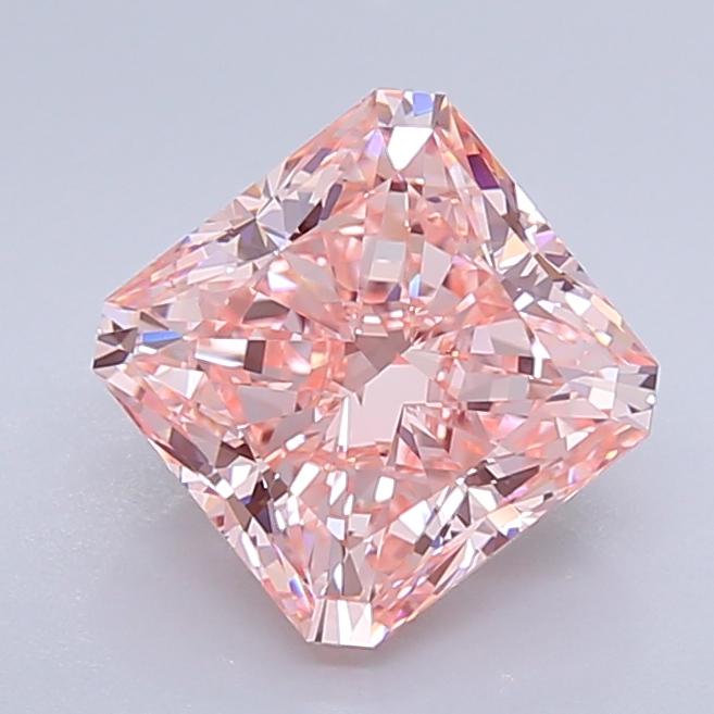 4.02 Ct. Fancy Vivid Pink Radiant Lab Grown Diamond