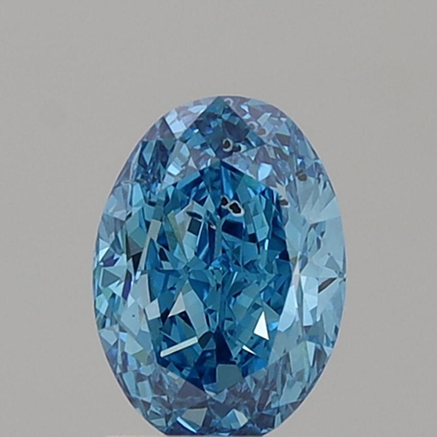 2.02 Ct. Fancy Vivid Blue Oval Lab Grown Diamond