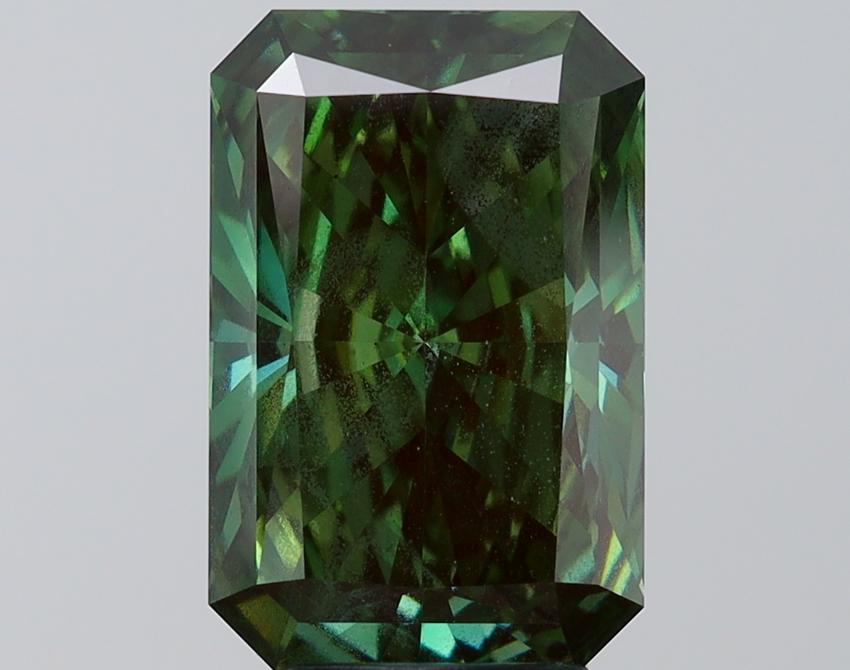 5.03 Ct. Fancy Vivid Green Radiant Lab Grown Diamond