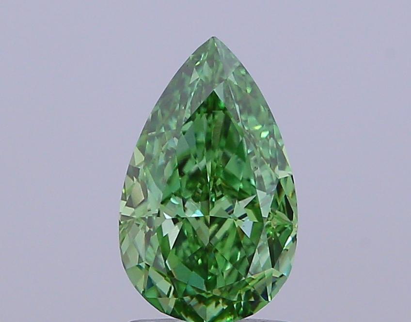 1.53 Ct. Fancy Vivid Green Pear Lab Grown Diamond