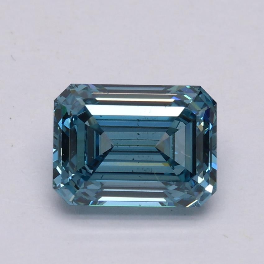 1.55 Ct. Fancy Intense Blue Emerald Lab Grown Diamond
