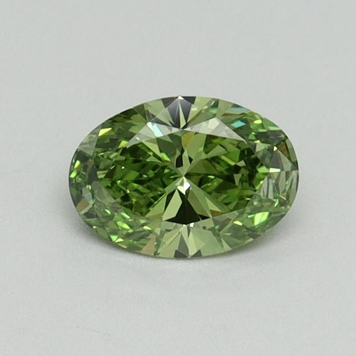 0.39 Ct. Fancy Vivid Green Oval Lab Grown Diamond
