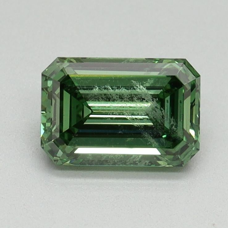 0.90 Ct. Fancy Vivid Pacific Green Emerald Lab Grown Diamond