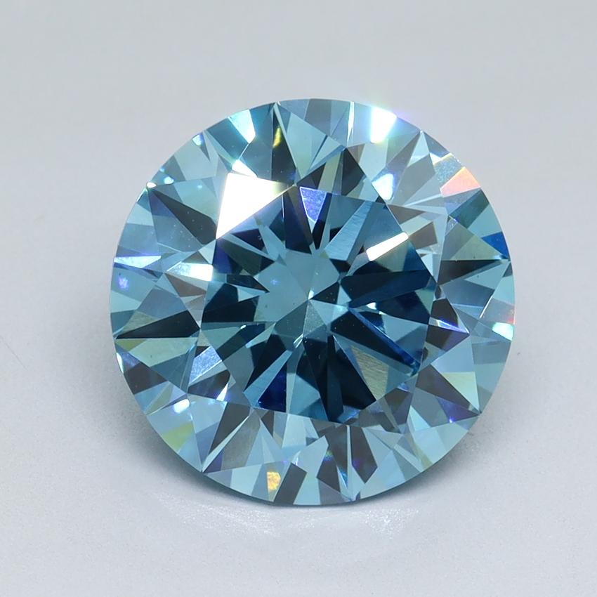 4.03 Ct. Fancy Vivid Blue Round Lab Grown Diamond