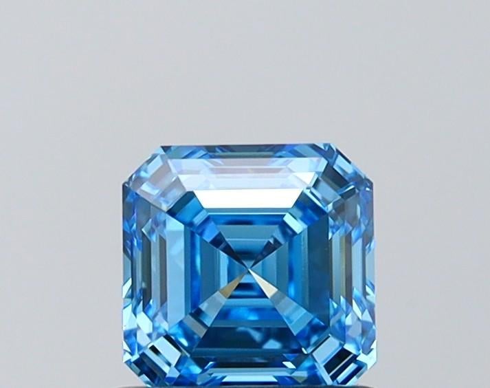 0.95 Ct. Fancy Vivid  Blue Asscher Lab Grown Diamond