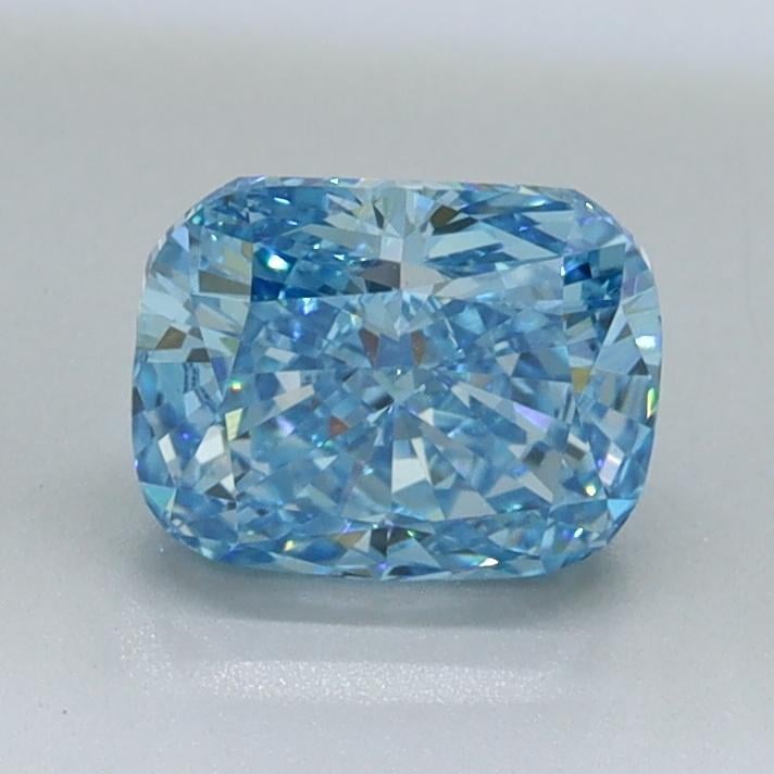 1.00 Ct. Fancy Vivid Blue Cushion Lab Grown Diamond