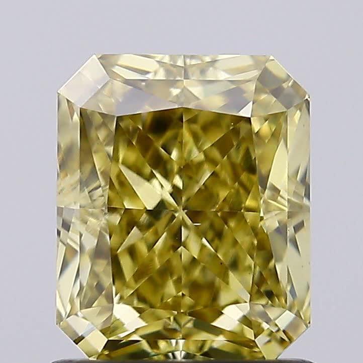 1.32 Ct. Fancy Intense Brownish Yellow Radiant Lab Grown Diamond