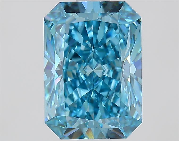 1.58 Ct. Fancy Vivid  Blue Radiant Lab Grown Diamond