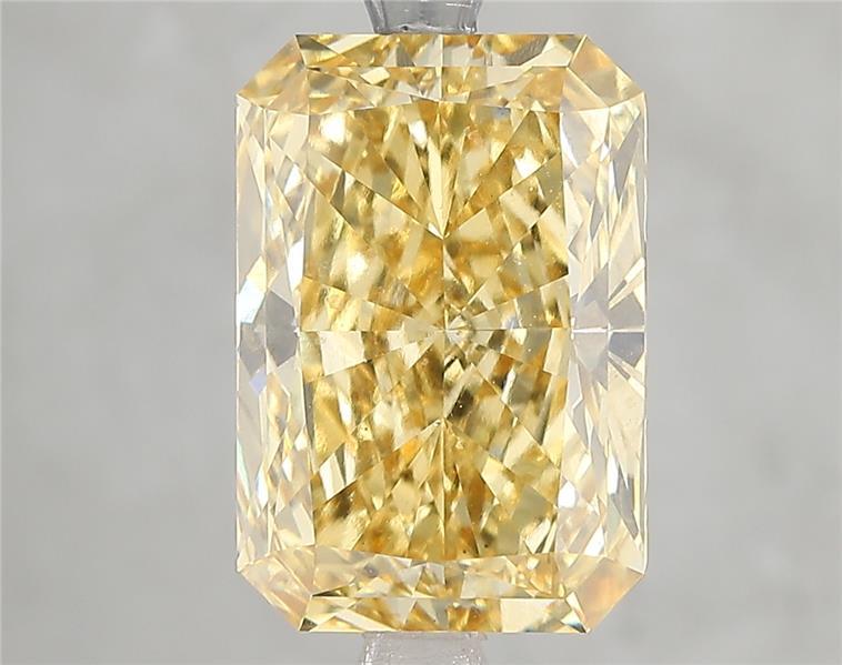 5.08 Ct. Fancy Vivid Yellow Radiant Lab Grown Diamond