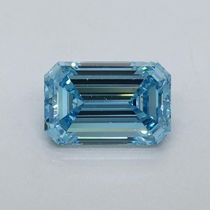 0.46 Ct. Fancy Vivid Malibu Blue Emerald Lab Grown Diamond