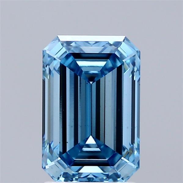 2.01 Ct. Fancy Vivid Blue Emerald Lab Grown Diamond