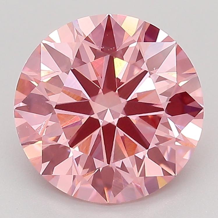 3.01 Ct. Fancy Intense Pink Round Lab Grown Diamond