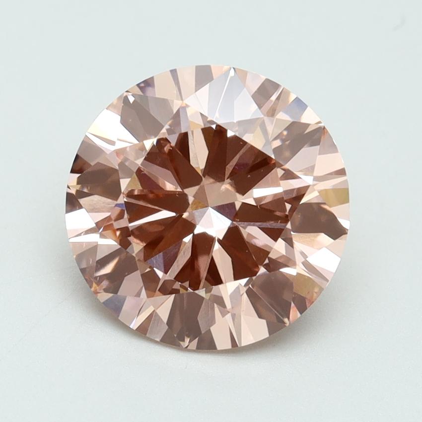 3.01 Ct. Fancy Intense Pink Round Lab Grown Diamond