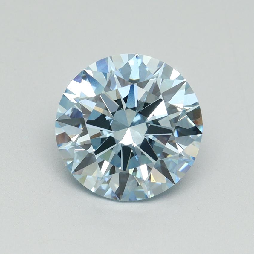 2.37 Ct. Fancy Vivid Blue Round Lab Grown Diamond