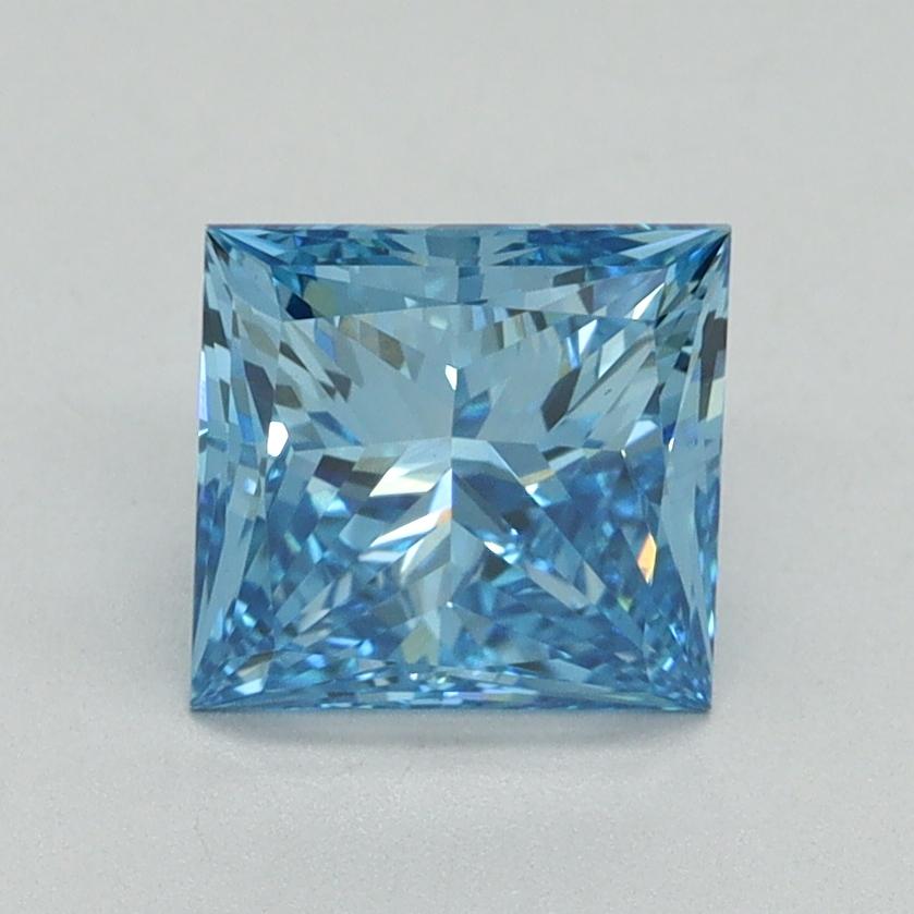 1.52 Ct. Fancy Vivid Blue Princess Lab Grown Diamond