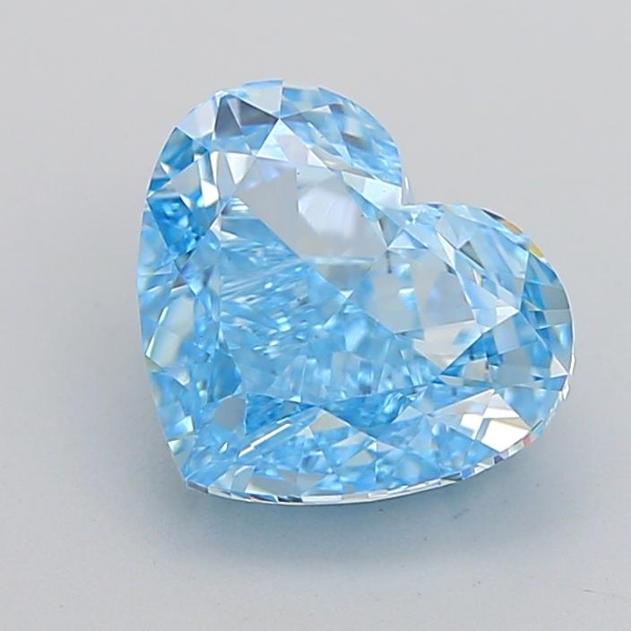 3.07 Ct. Fancy Vivid Blue Heart Lab Grown Diamond