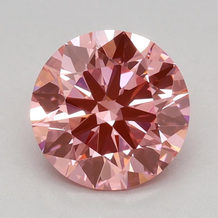 1.08 Ct. Fancy Vivid Pink Round Lab Grown Diamond