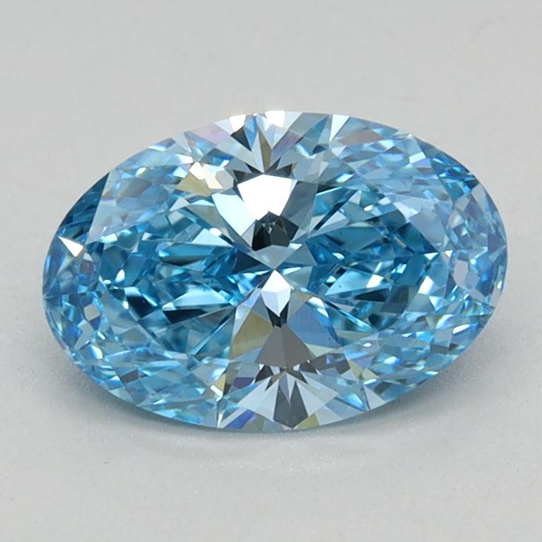 0.82 Ct. Fancy Vivid Blue Oval Lab Grown Diamond