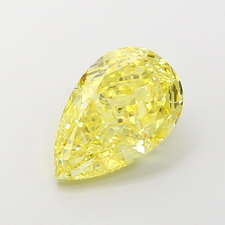 4.01 Ct. Fancy Vivid Yellow Pear Lab Grown Diamond