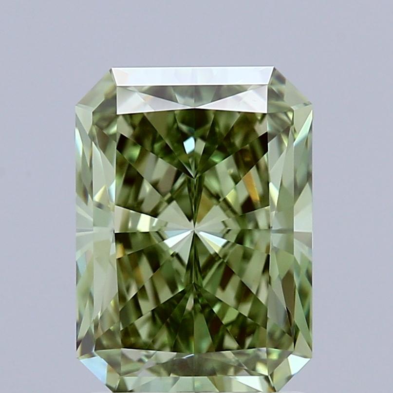 1.85 Ct. Fancy Vivid Green Radiant Lab Grown Diamond