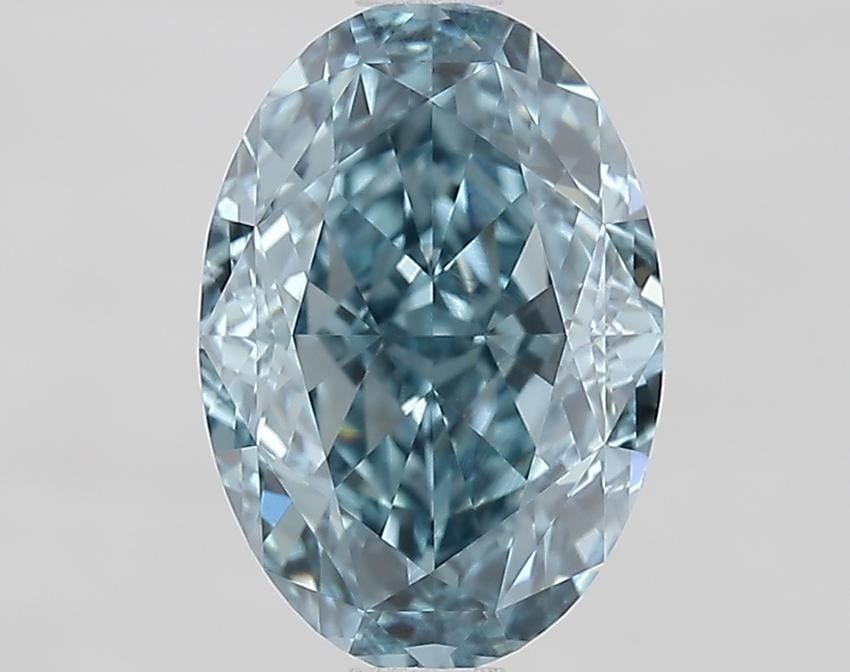 2.05 Ct. Fancy Vivid Blue Oval Lab Grown Diamond