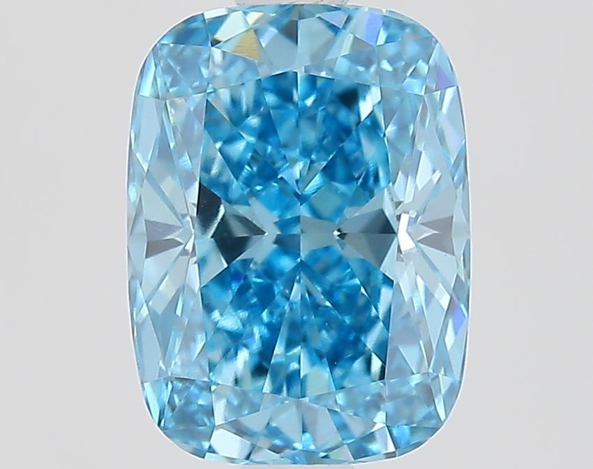 1.48 Ct. Fancy Vivid Blue Cushion Lab Grown Diamond
